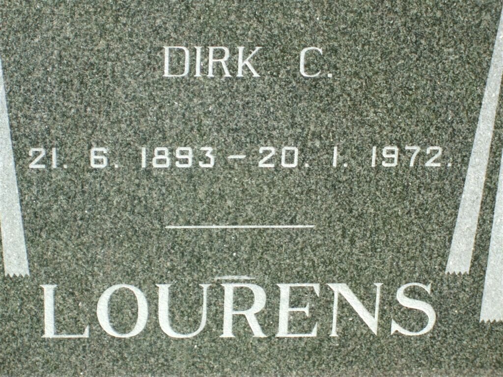 LOURENS Dirk C. 1893-1972