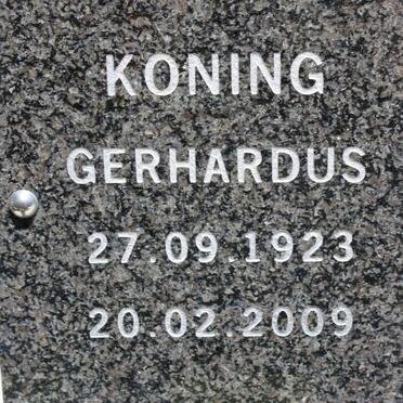KONING Gerhardus 1923-2009