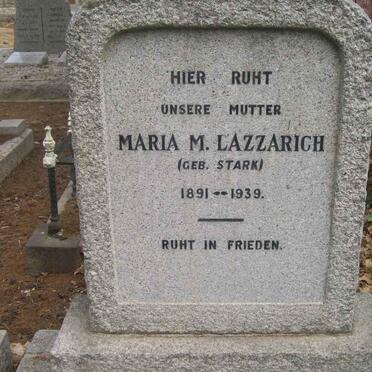 LAZZARICH Maria M. nee STARK 1891-1939