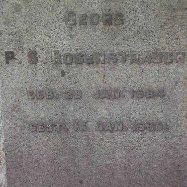 ROSENSTRAUCH Georg P.S. 1884-1980