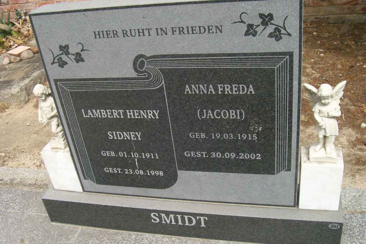 SMIDT Lambert Henry Sidney 1911-1998 &amp; Anna Freda JACOBI 1915-2002