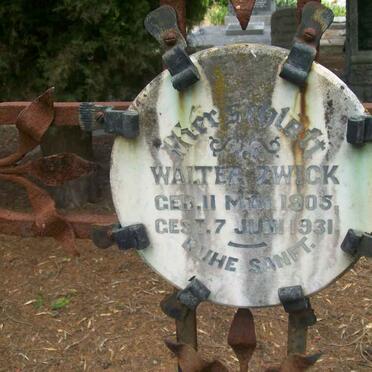 ZWICK Walter 1905-1931