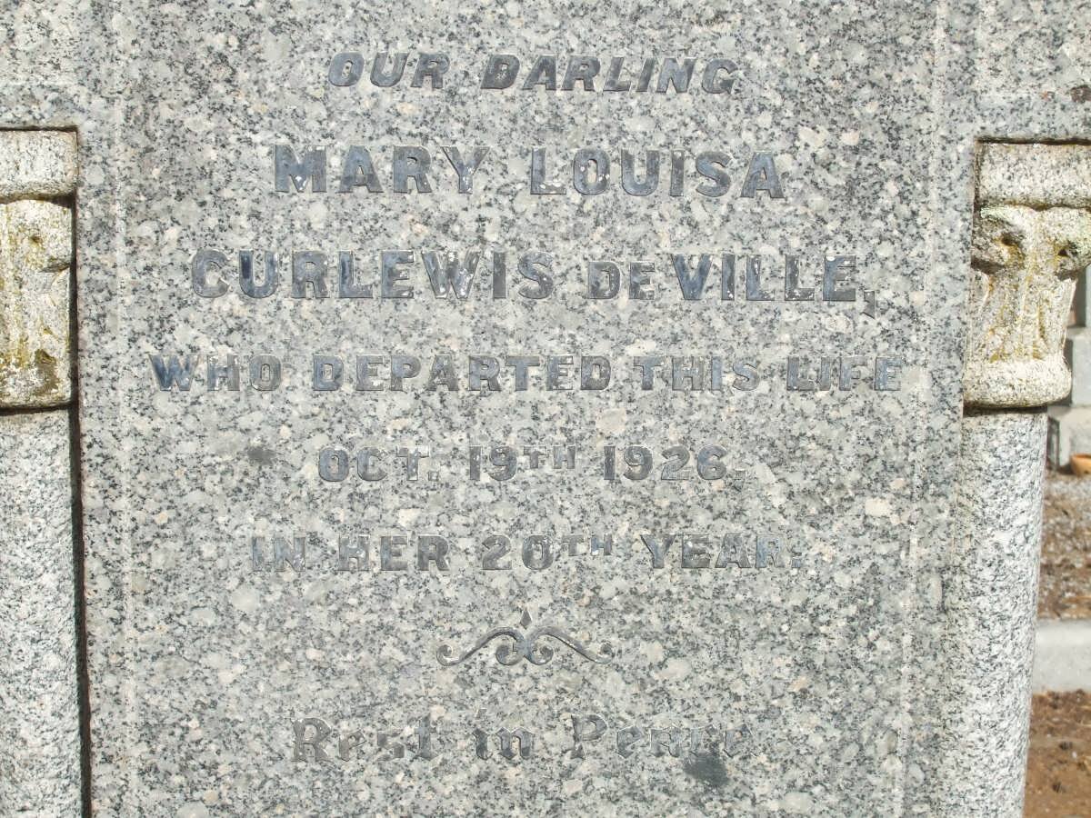 CURLEWIS DE VILLE Mary Louisa -1926