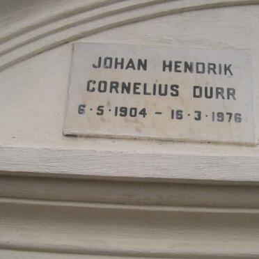 DURR Johan Hendrik Cornelius 1904-1976