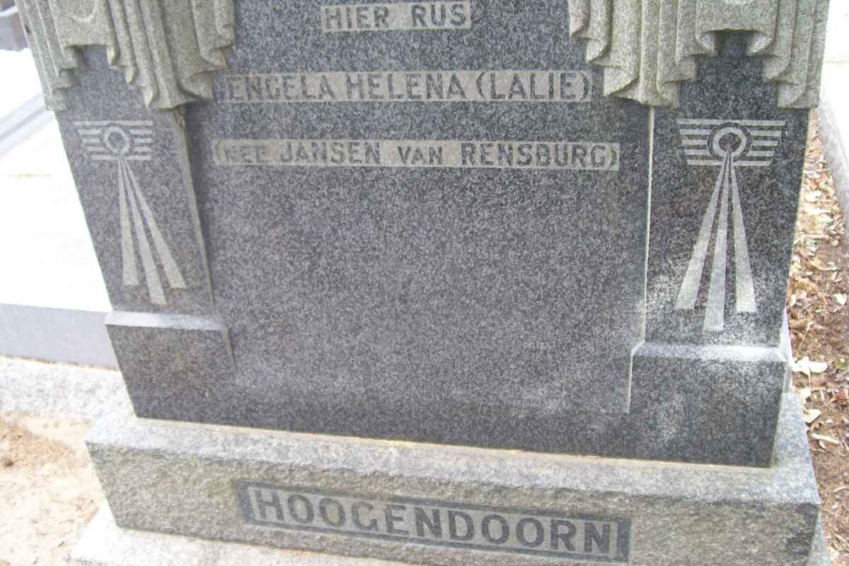 HOOGENDOORN Engela Helena nee JANSEN VAN RENSBURG