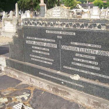 JOUBERT Gideon Jacobus 1862-1942 &amp; Gertruida Elizabeth MALHERBE 1864-1952