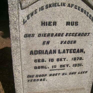 LATEGAN Adriaan 1870-1931
