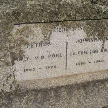 POEL Petrus J.T., v.d. 1855-1926 &amp; Johanna M. ROUX 1868-1949