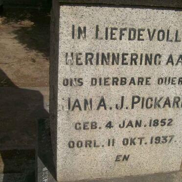 PICKARD Jan A. 1852-1937