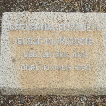 PLESSIS Catharina Elizabeth Elsje, du 1872-1950