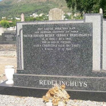 REDELINGHUYS Pieter Eduard Retief 1902-1951 &amp; Sara Christina DU TOIT 1906-1988