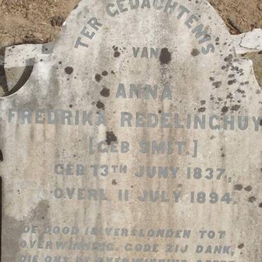 REDELINGHUYS Anna Fredrika nee SMIT 1837-1894