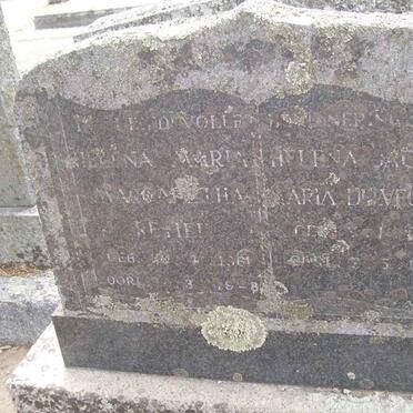 RETIEF Helena Maria Margaretha 1861-19?8 :: DELVECCHIO Helena Jacoba Maria 1890-1961