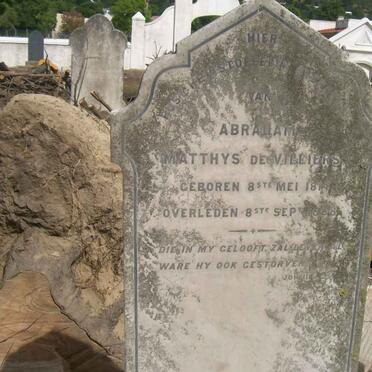 VILLIERS Abraham Matthys, de 18??-1888