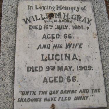 GRAY William H. -1914 &amp; Lucina -1909
