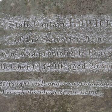 HOWICK Staff Captain -1890