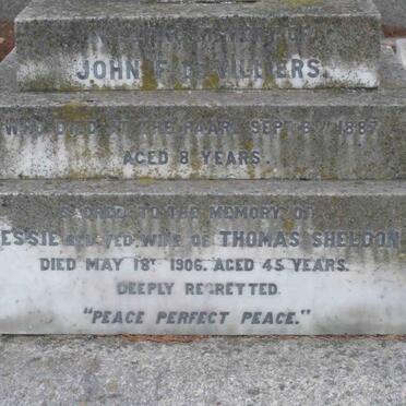 VILLIERS John F., de -1887 :: SHELDON Bessie -1906