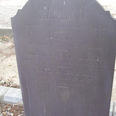 WILSON Eliza -1882 :: SMITH Eliza -1878 :: WILSON Benjamin George -1890 :: WILSON Henry James -18?1 