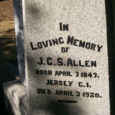 ALLEN J.G. S. 1847-1920 :: ALLEN Eliza Caroline nee HUMBLE 1888-1966