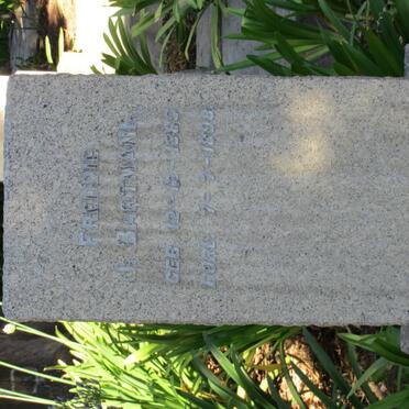 BARTMANN Freddie J. 1885-1898