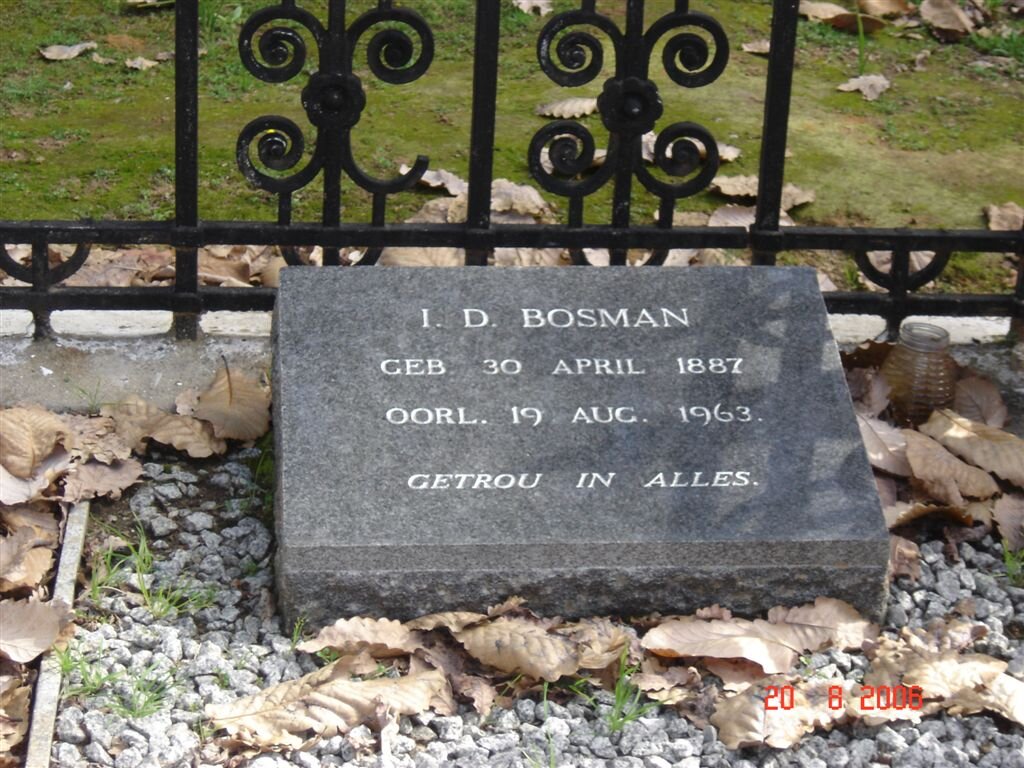 BOSMAN I.D. 1887-1963