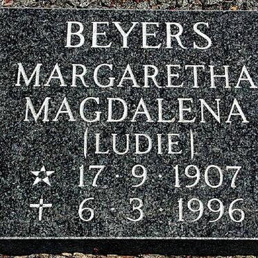 BEYERS Margaretha Magdalena 1907-1996