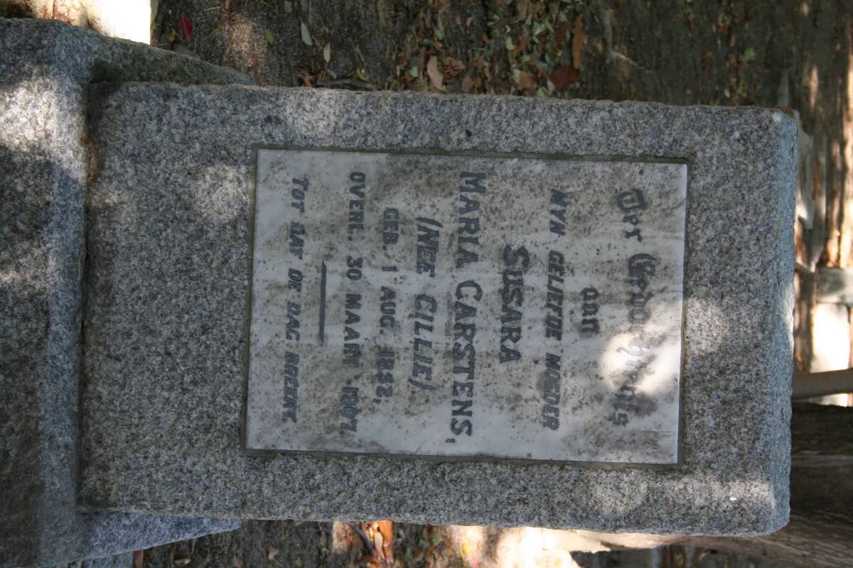 CARSTENS Susara Maria nee CILLIE 1852-1907