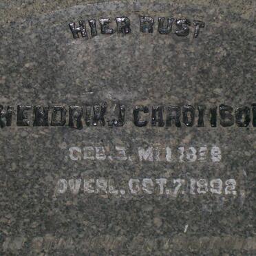 CAROLISSEN Hendrik J. 18?8-1892 &amp; Helena M. BURGERS 18??-1913