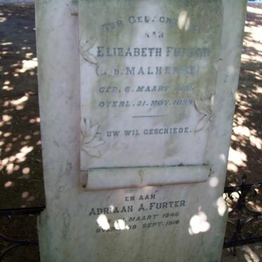 FURTER Elizabeth nee MALHERBE 1839-1899 :: FURTER Adriaan A. 1846-1918
