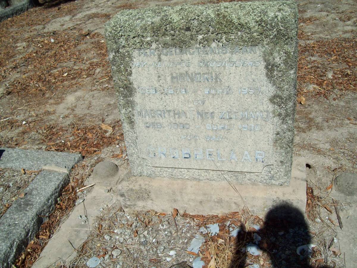 GROBBELAAR Hendrik 1878-1957 &amp; Magritha ZEEMAN 1880-1930