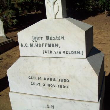 HOFFMAN A.C.M. nee VAN VELDEN 1850-1890