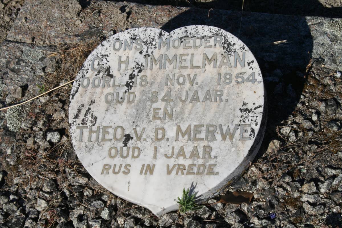 IMMELMAN C.H.  -1954 :: V.D. MERWE Theo