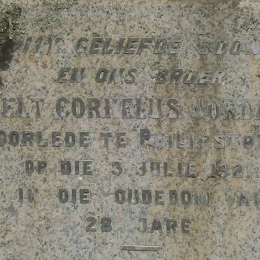 JORDAAN Melt Cornelus -1921