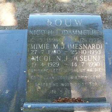 LOUW Nico H.J. 1898-1975 &amp; M.J. 1900-1993 :: LOUW N.J. 1929-1990