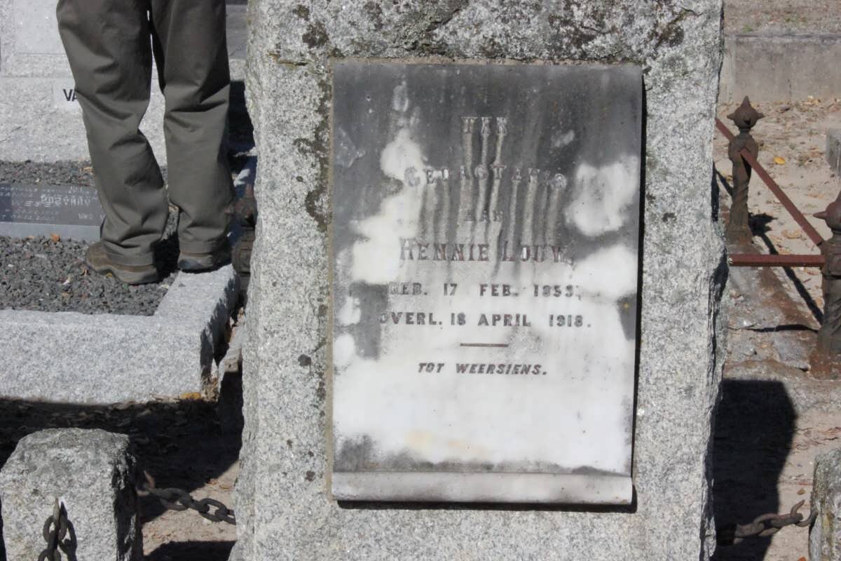 LOUW Hennie 1853-1918