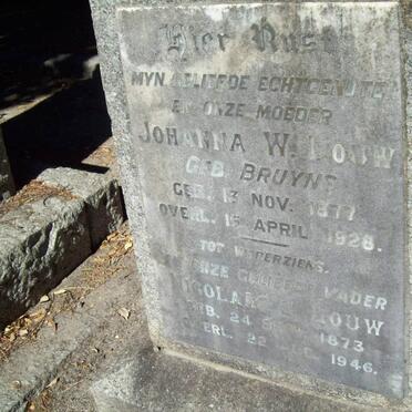 LOUW Nicolaas J. 1873-1946 &amp; Johanna W. BRUYNS 1877-1928