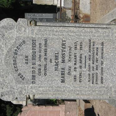 MOSTERT  David F.N. 1829-1910 &amp; Machel Maria STEYN 1857-1925