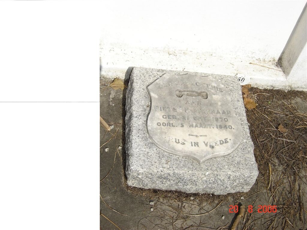 MINNAAR Pieter P.J. 1870-1840