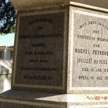PLESSIS Hendrika Susanna, du nee MOLL -1855 :: DU PLESSIS Rachel Petronella 1851-1904