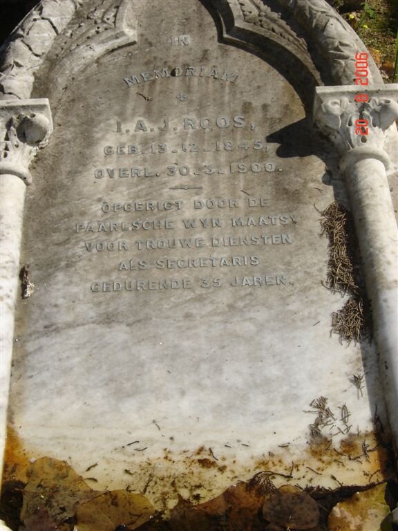 ROOS I.A.J. 1845-1900