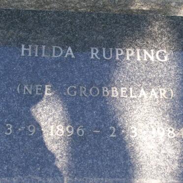 RUPPING Hilda nee GROBBELAAR 1896-1984