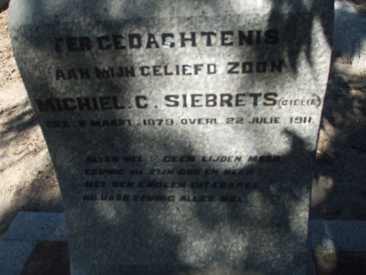 SIEBRETS Michiel C. 1879-1911