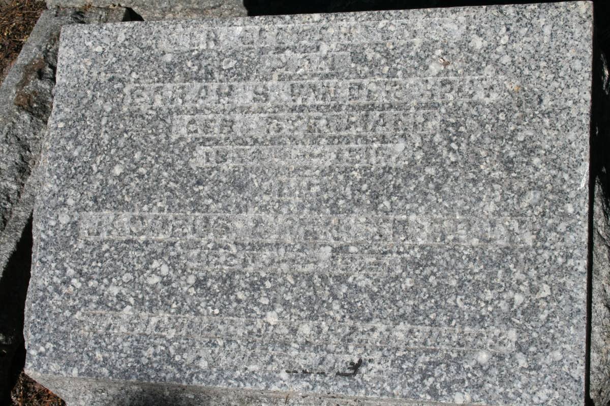 SPUY Jacobus ?, van der 18??-19?? &amp; Sarah S. STEGMANN -1915