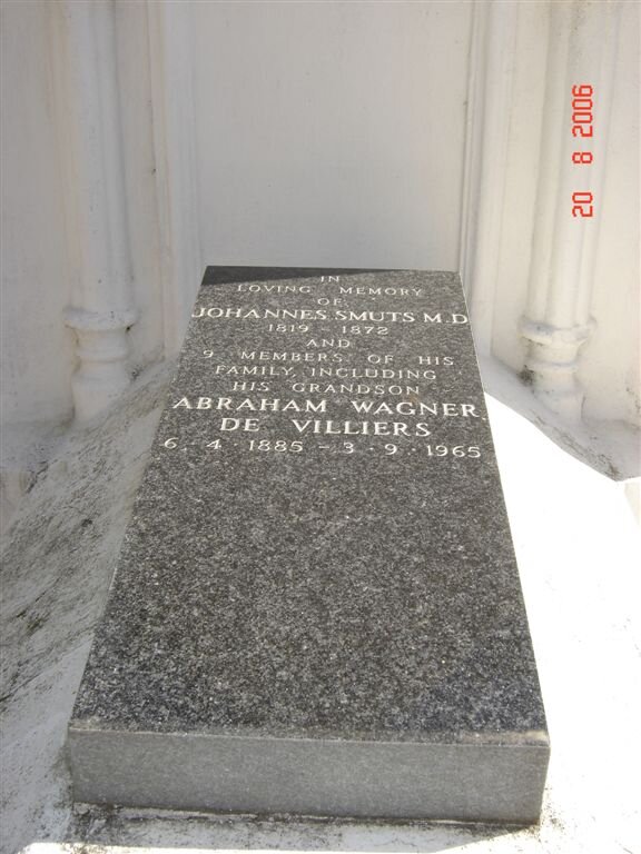 SMUTS Johannes 1819-1872 :: DE VILLIERS Abraham Wagner 1885-1965
