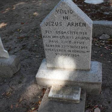 SPUY Paul, J., van der 1901-1904 :: VAN DER SPUY Janie -1913