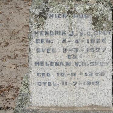 SPUY Hendrik J., v.d. 1860-1927 &amp; Helena 1870-1918