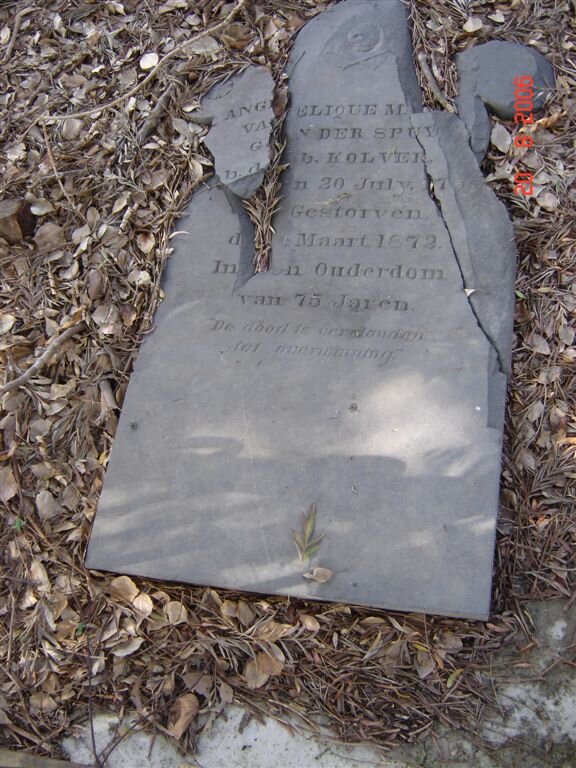 SPUY Angelique M., van der nee KOLVER -1872