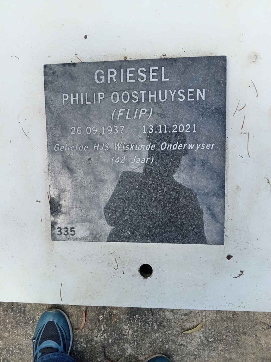 GRIESEL Philip Oosthuysen 1937-2021