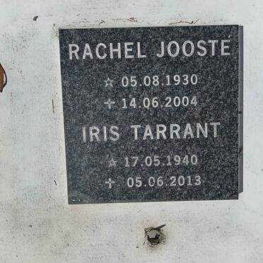JOOSTE Rachel 1930-2004 :: TARRANT Iris 1940-2013