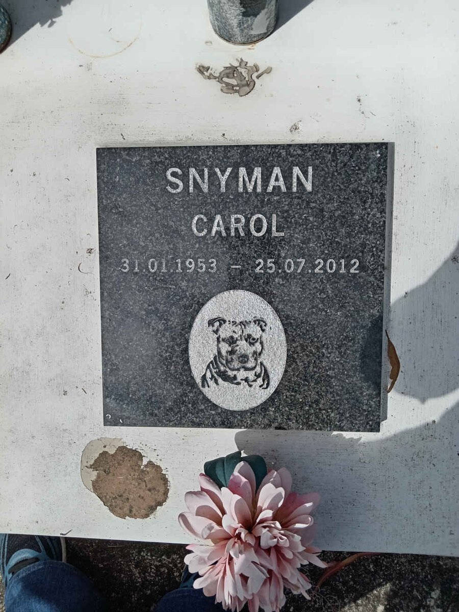 SNYMAN Carol 1953-2012